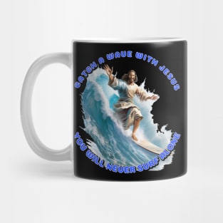 Jesus surfing Mug